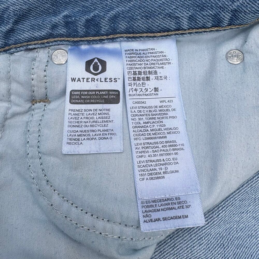 Levi’s 94’ Baggy Jeans Sz 32 Blue Wide Leg Distressed High Rise Grunge Skater - Picture 9 of 11